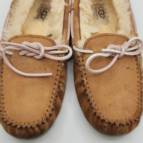 UGG Dakota Slipper Moccasin 5296 Chestnut Suede Upper Size 8 Women's - Picture 6 of 10